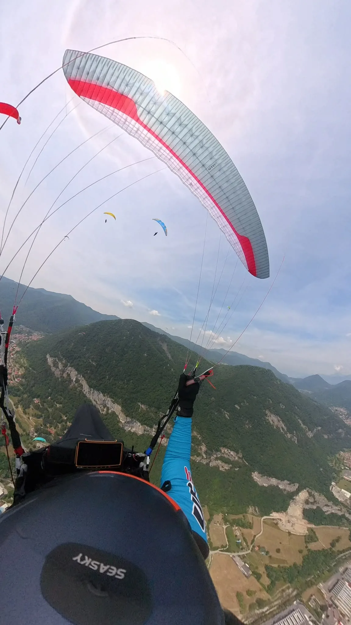 Grey GIN GTO 3 XL EN C second-hand performance paraglider for sale, manufactured January 2026, located in Reggio Emilia, Italy.