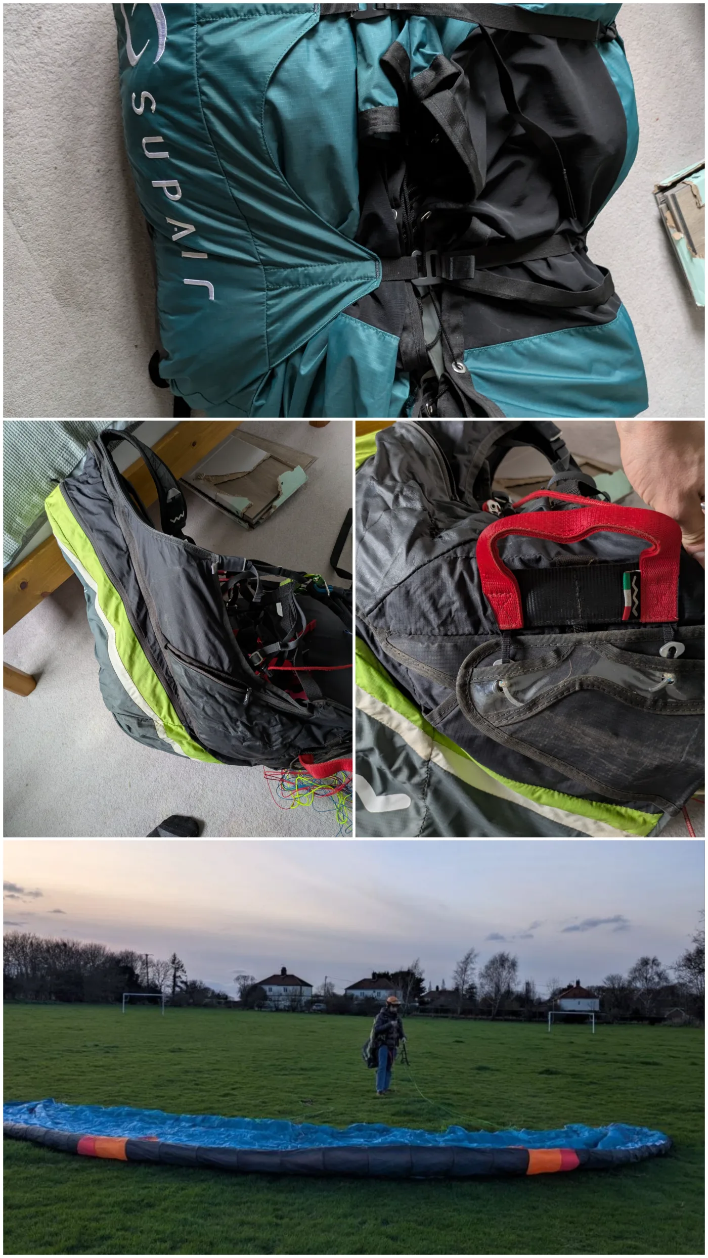 Used Flow Future paraglider, size M, excellent condition for sale