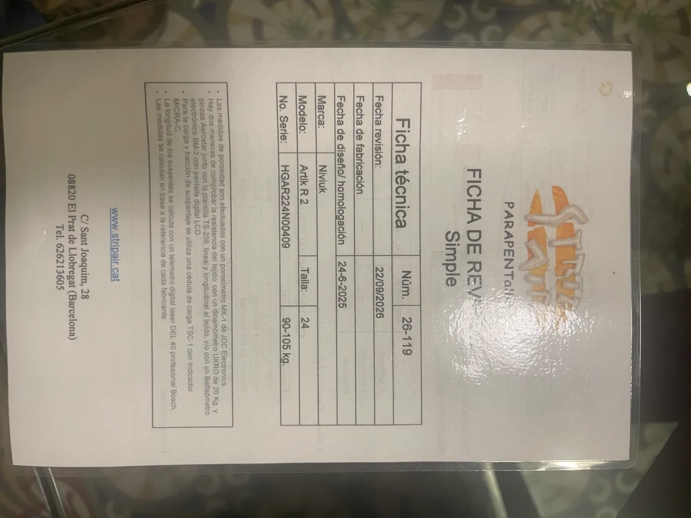 Used Niviuk Artik R2 paraglider, size 24, mint condition for sale — photo 5 of 5